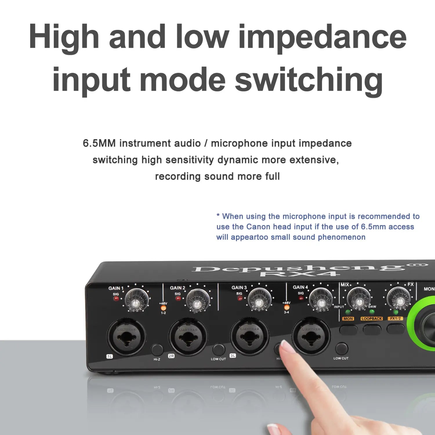 Newest 4 Channel Audio Sound Card 4 in 2 out Interface Audio For Podcast Recording Music Studio Instrument Live Singing