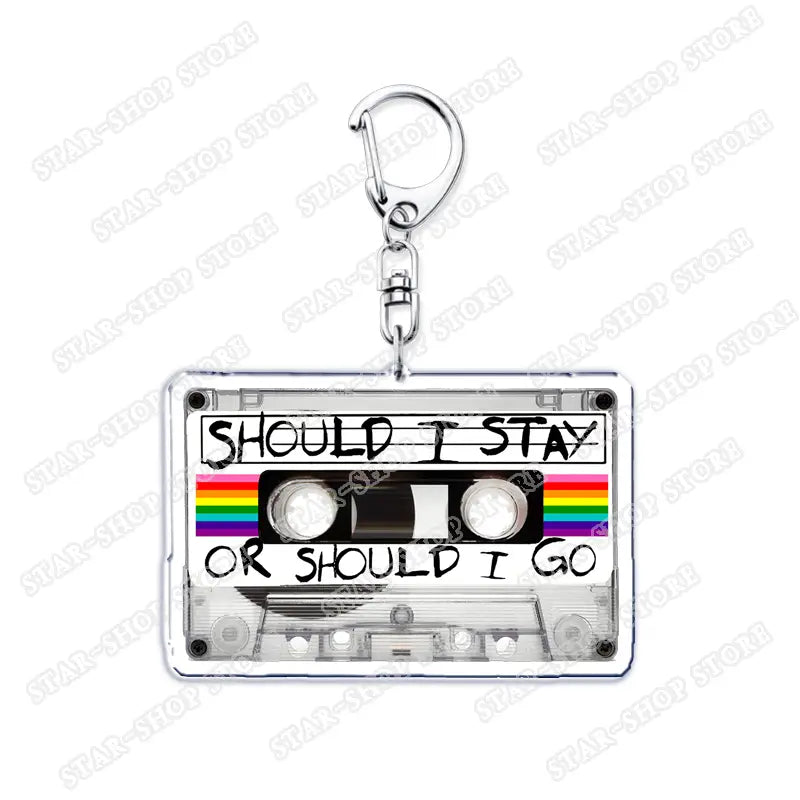 Hot TV Show Elements Keychain Accessories Bag Stuck in The Upside Down Will Byers Eleven Mike Jim Keyrings Jewelry Fans Gifts