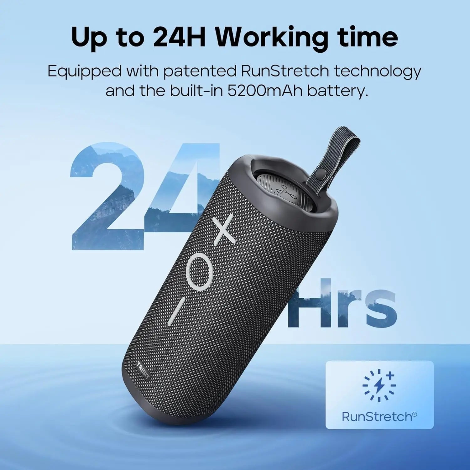 Tribit StormBox 2 Portable Bluetooth Speaker 34W Powerful Sound 360° Surround IPX7 Waterproof 24-Hour Playtime for Camping