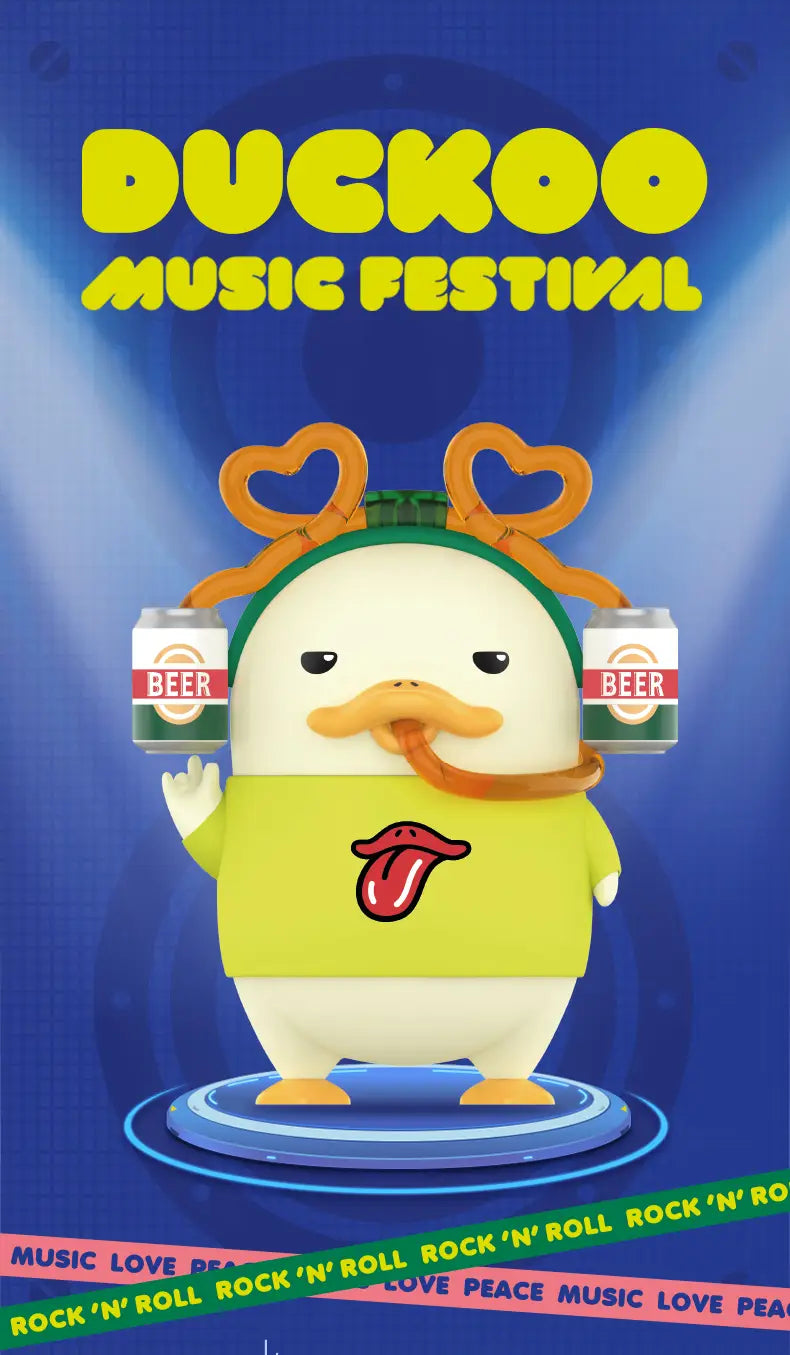POP MART Duckoo Music Festival Series Blind Box Guess Bag Mystery Box Toys Doll Cute Anime Figure Desktop Ornaments Collection