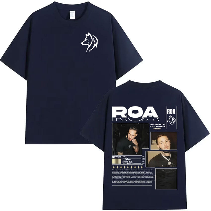 Rapper Roa Gilberto Figueroa New Album 2025 Pop Graphic T Shirt Hipster Mens Tshirt Summer Hip Hop Oversized T Shirts Streetwear
