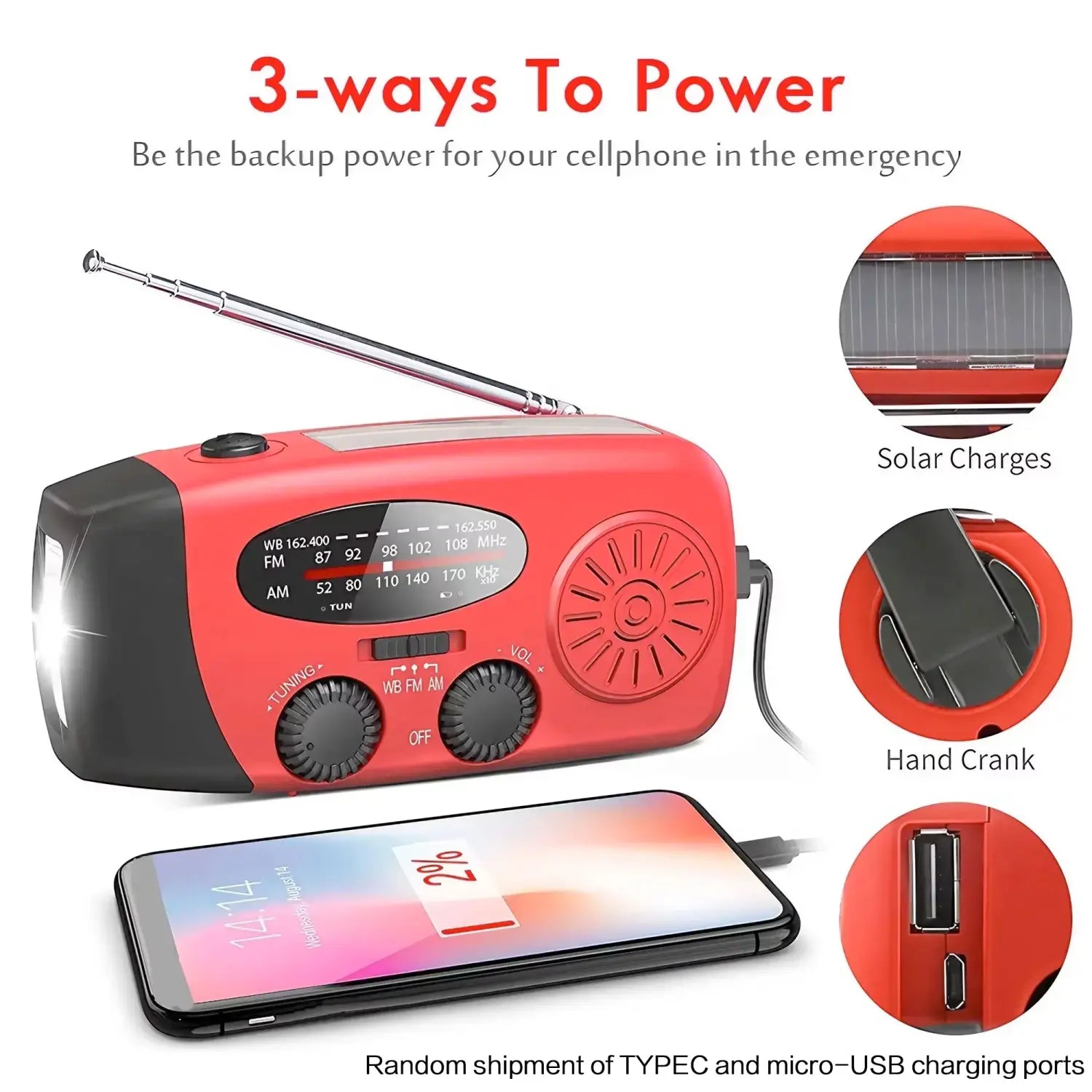 STONEGO Mini Portable Radio Handheld Rechargeable Digital FM USB TF MP3 Player Stonego Speaker Devices Supplies