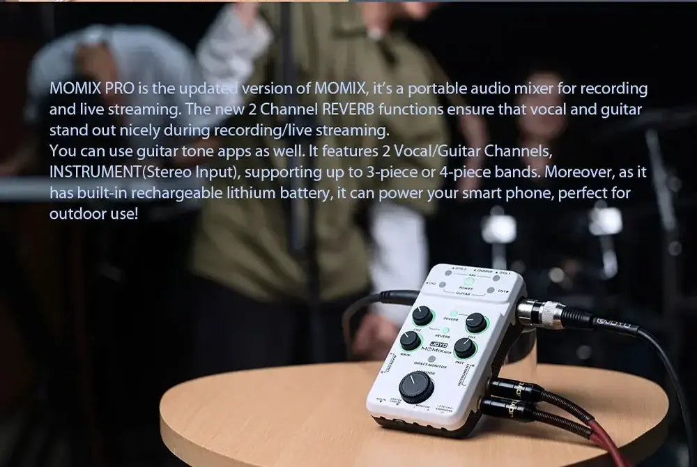 JOYO MOMIX / MOMIX PRO Audio Mixer Suitable for Guitar Keyboard Musical Instrument Sound Card for Recording & Live Streaming