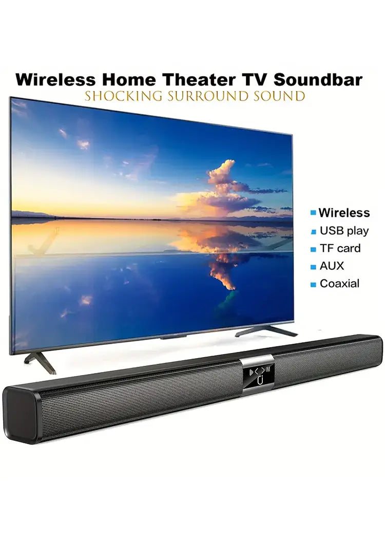 Soundbar Cinema Soundbar Hifi Wireless Bluetooth Speaker Home Theater Tv Computer Echo Wall Wall-Mounted Stereo Surround Sound Fm Radio