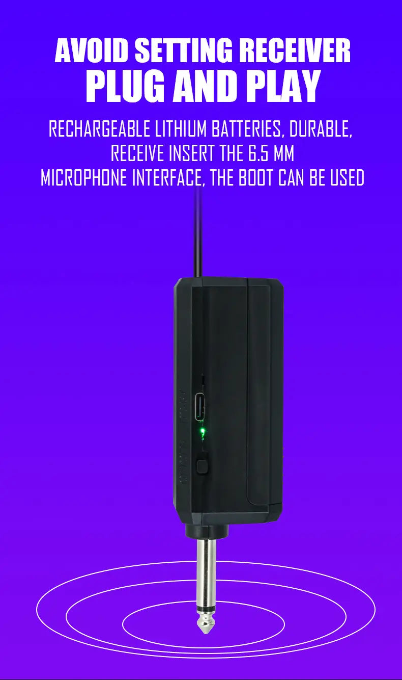 Professional Wireless Microphone 4 Channels Karaoke Handheld Chargeable Easy Use Outdoor With Suitcase