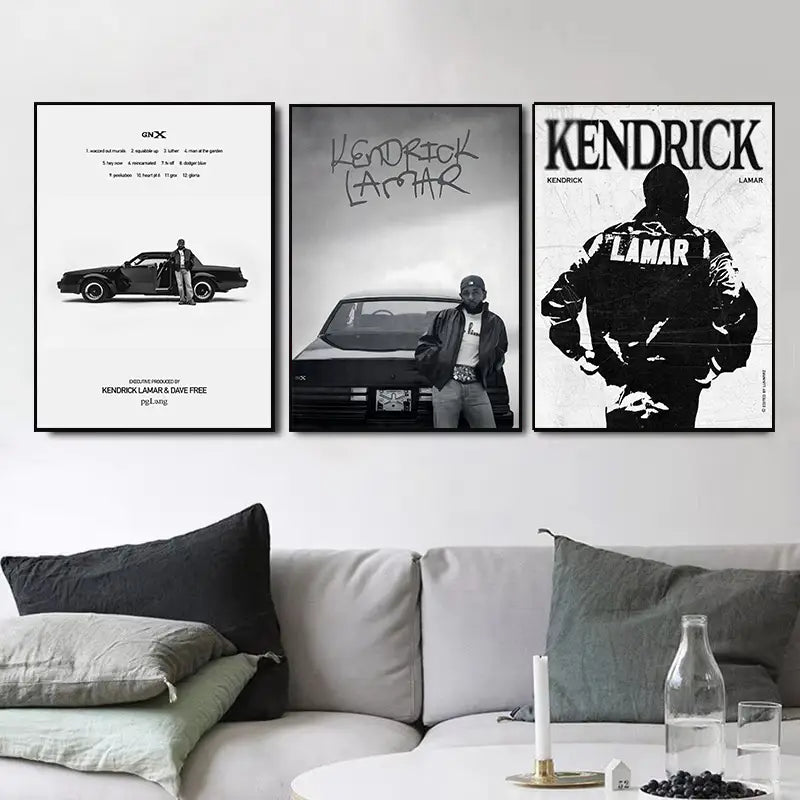 Hip Hop Rapper Kendrick Lamar GNX New Music Album Anime Poster Canvas Painting Wall Art Pictures Home Decor Fans Gift