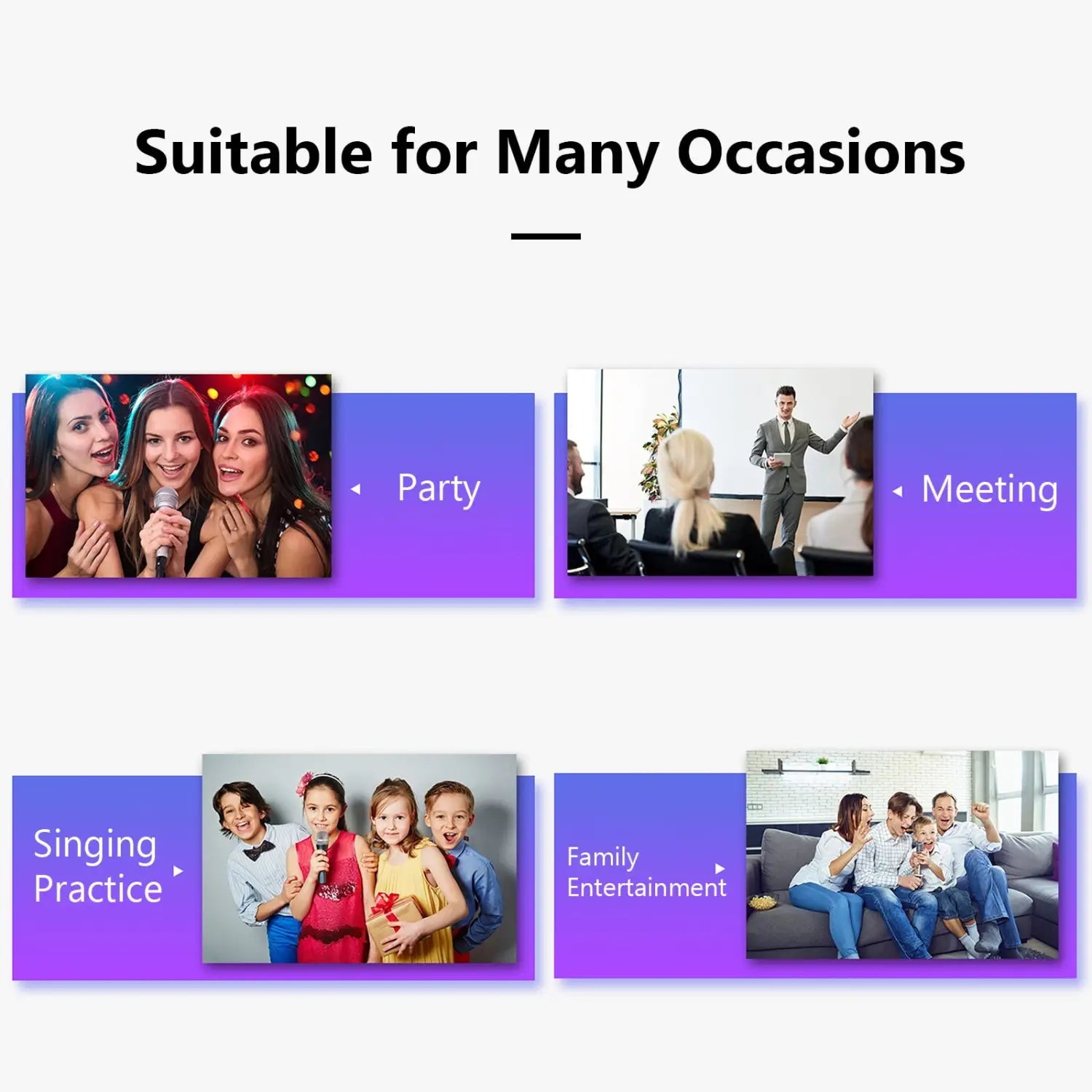 Wireless Bluetooth Karaoke Microphone 5-in-1 Portable Handheld Mic Speaker with Dynamic Lights Karaoke Microphone for Adults