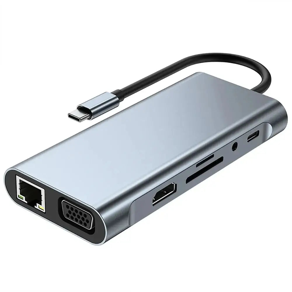 USB C HUB USB C Adapter Dongle with 4K HDMI/VGA/Type C PD/RJ45/ SD/TF Card Reader For MacBook Pro/Air M1 iPad