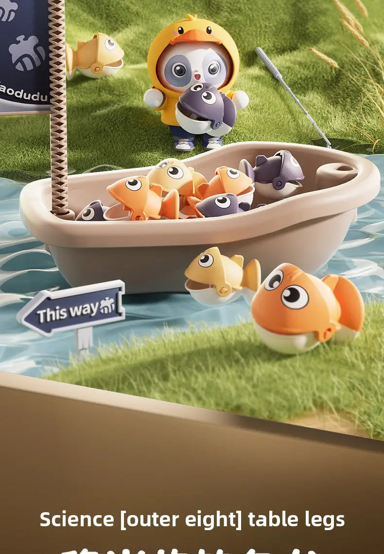 Kids Magnetic Fishing Play for Children Electric Fishing Toy Have Music Spinning Game Fish Rod Education Baby 3 Year Gifts