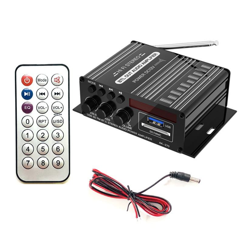 AK35 800W Home Power Amplifiers 2 Channel Bluetooth 5.0 Surround Sound FM USB Remote Control Mini HIFI Digital Amplifier Stereo