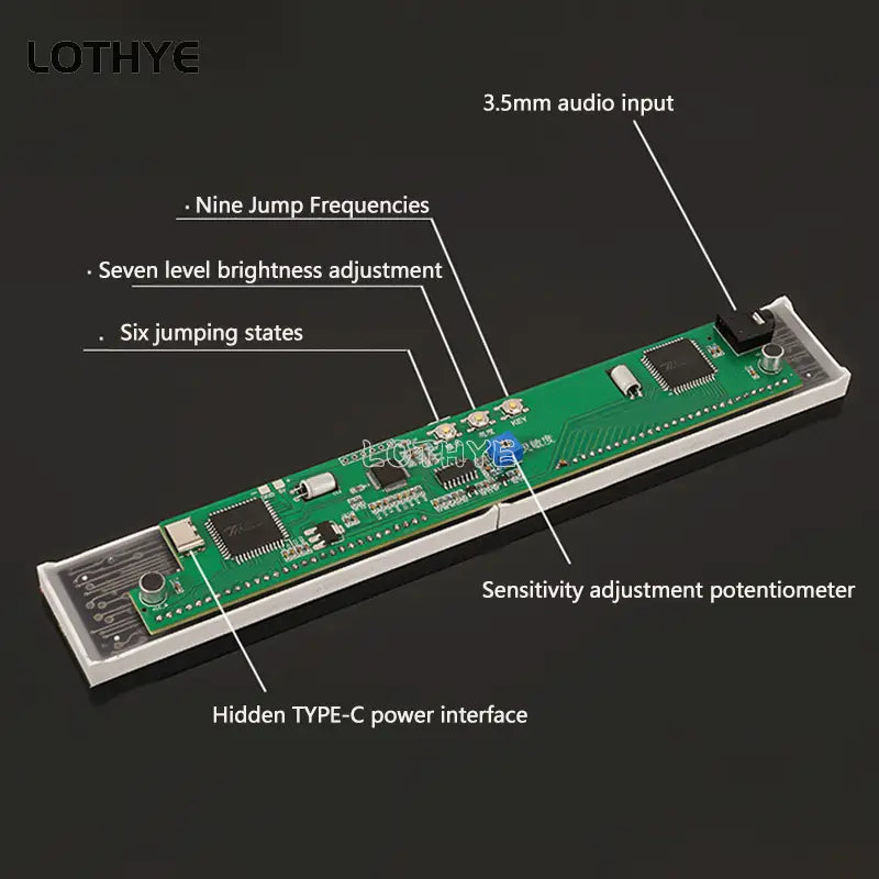 Multi-mode LED Audio Stereo Music Spectrum Rhythm Voice Control Amplifier Board Level Indicator VU Meter Pickup Analyzer Car