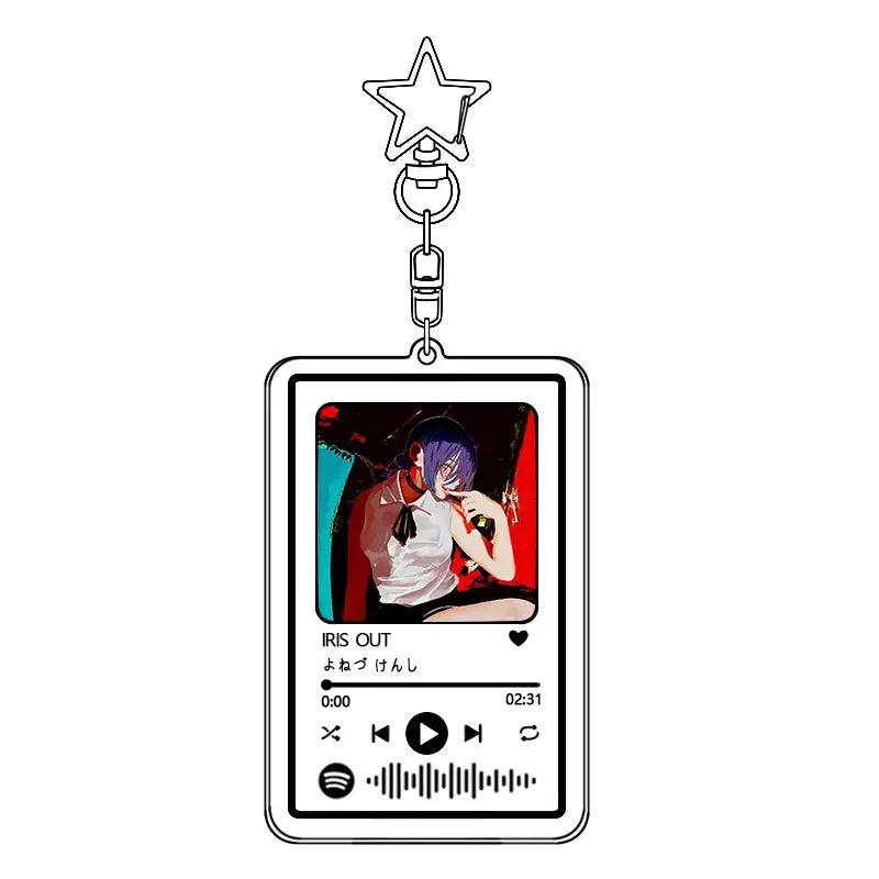 Reze Japan Popular Music Acrylic Keychain Anime Cartoon Girl Pendant Decor Bag Student Exquisite Keyring Accessories Gift
