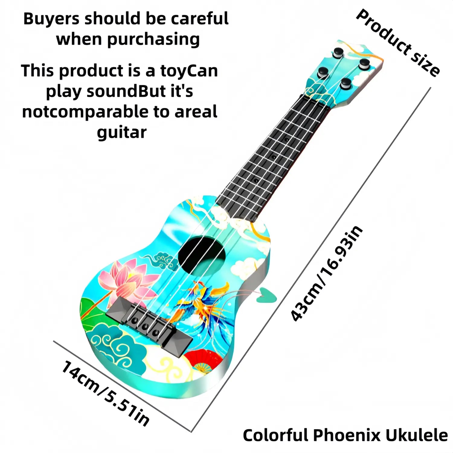 Newly Launched Strumming Ukulele Beginner-Friendly Toy Guitar Instrument for Kids New Year’s Gift for Children
