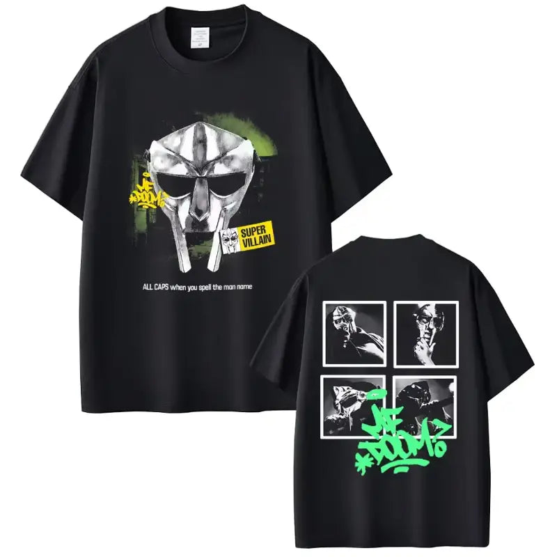 Rapper Mf Doom Album Madvillainy Graphic T-shirt Men Women Hip Hop Fashion Vintage T-shirts Male Casual Cotton Oversized T Shirt