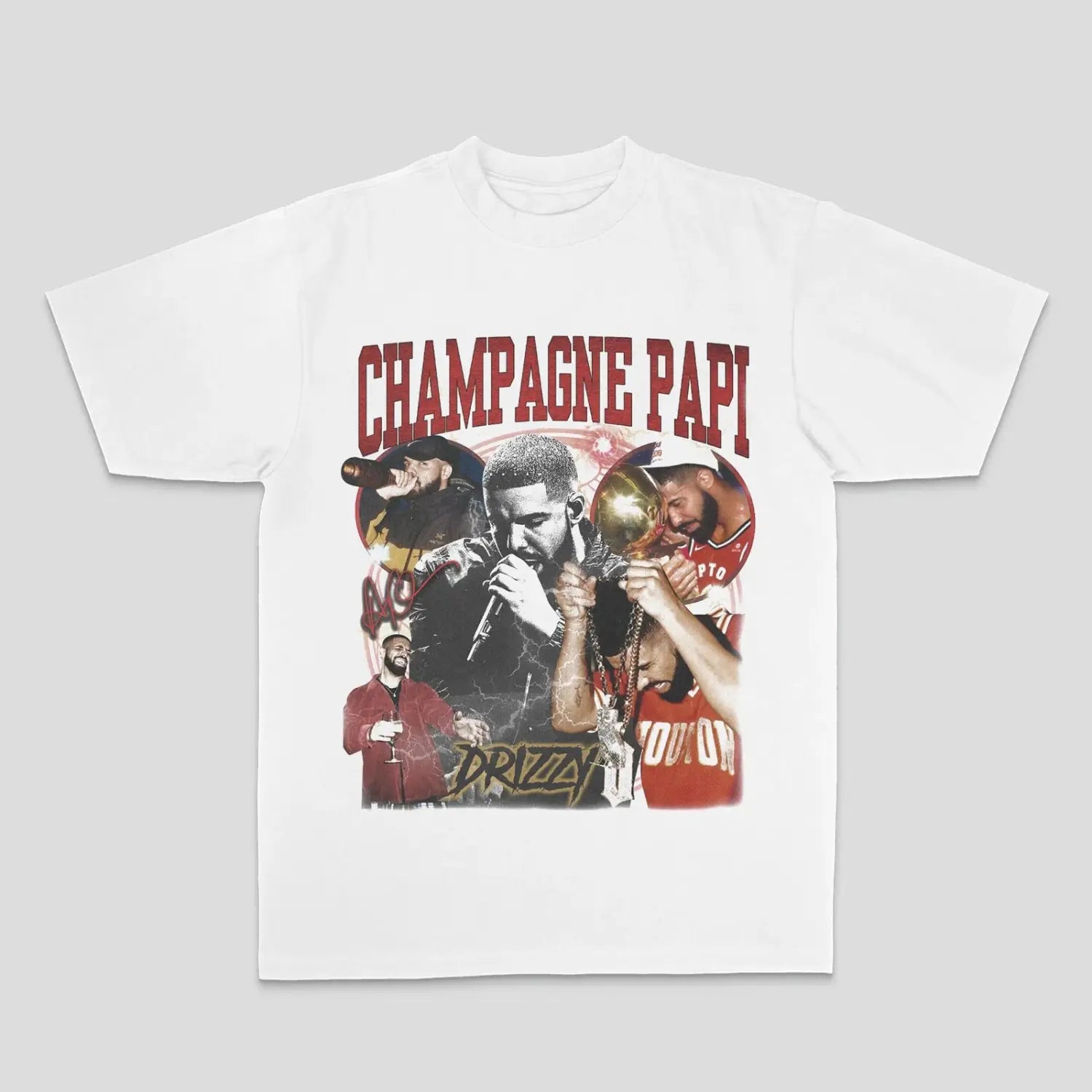 Hip-hop and Rap Top European and American Drake Male Duck Rock High Street Sports Casual Men’s and Women’s T-shirt Couple