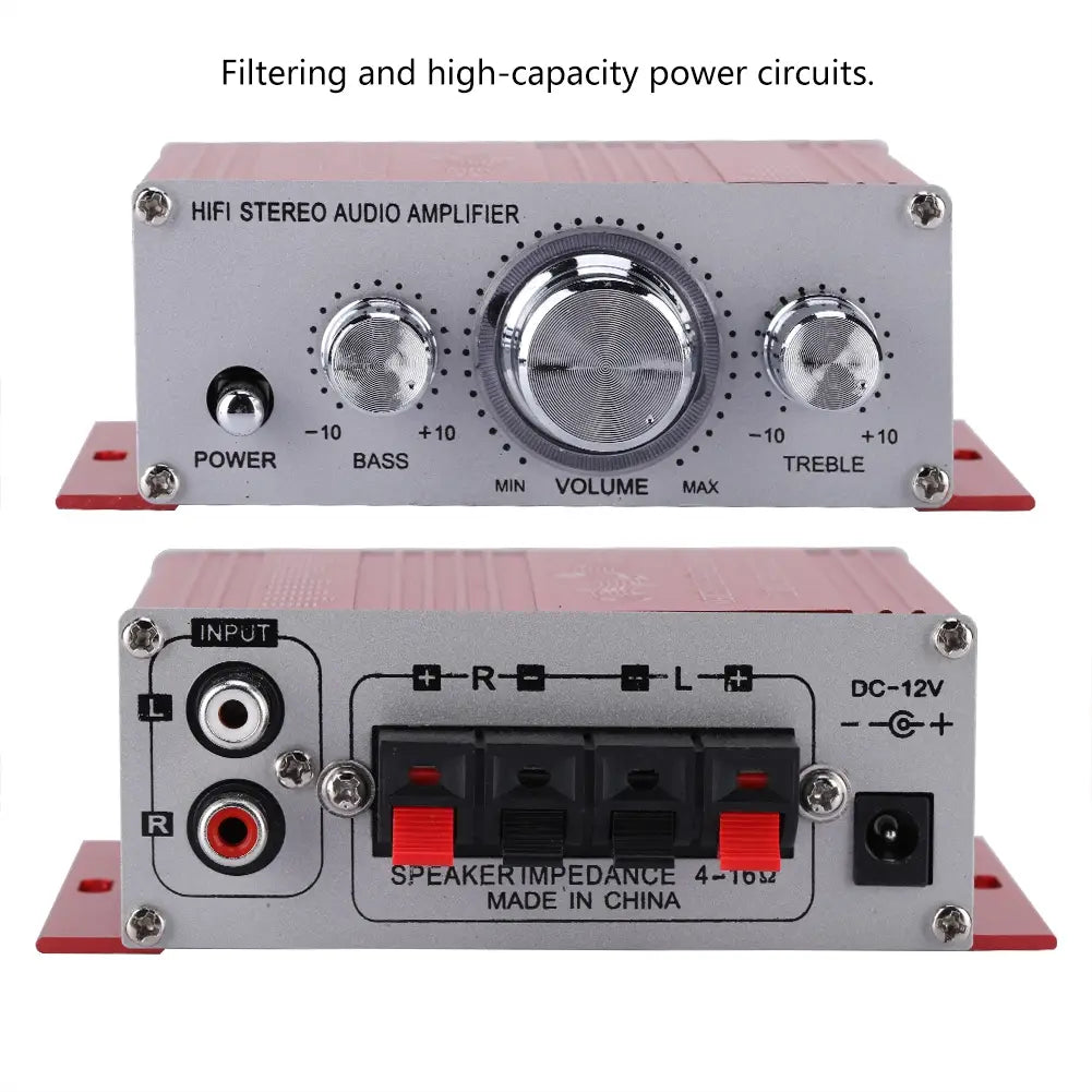 Car Speaker Digital Car Speaker Mini Car Auto Amplifier Mini Digital Car Auto Amplifier Hifi Audio Music CD DVD MP3 FM Player
