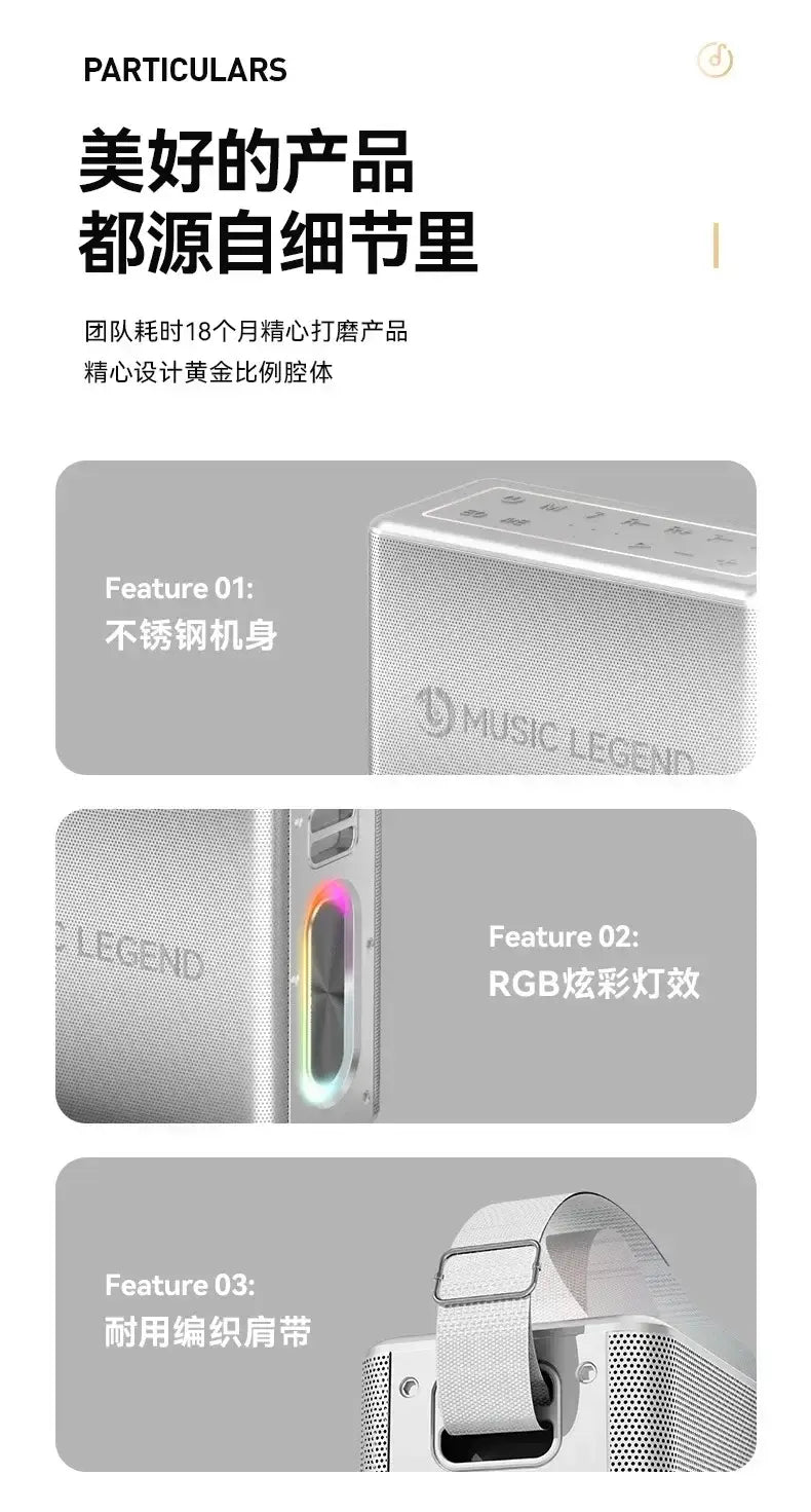 Karaoke Family Party 300W high-power portable subwoofer with microphone and Bluetooth speaker caixa de som Music Center