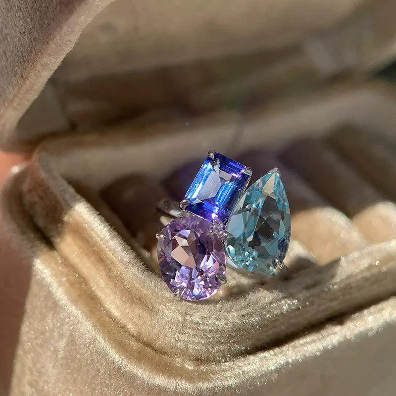 Hip Hop Unique Bling Zircon Adjustable Rings For Women Punk Fashion New Jewelry Accessories Gift Party Rock anillos mujer