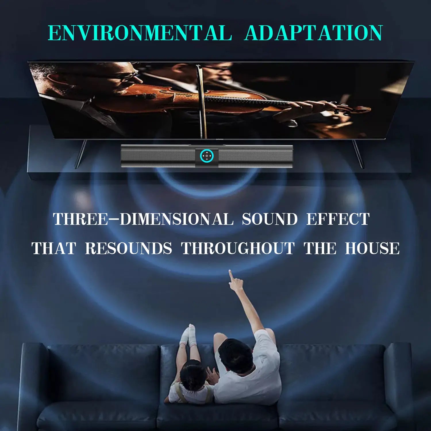 HOMEFISH BS-20 RGB Ambient Light Bluetooth Speaker 6 EQ Sound Effects 4 Speakers Supports TF USB AUX RCA Bluetooth FM