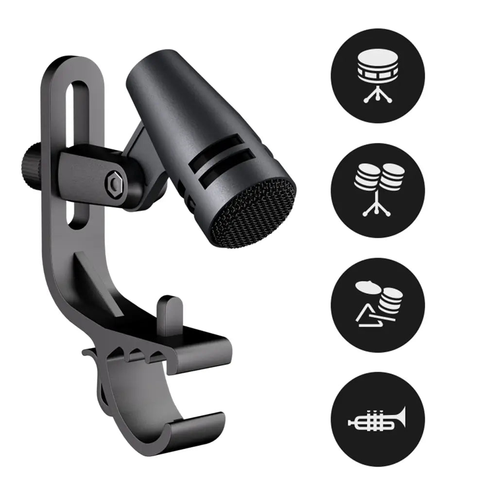 Professional metal Wired Dynamic Microphone Drum Mic E604 recording Instrument Drum Mic with Clip Arm Mount for guitar Drummer