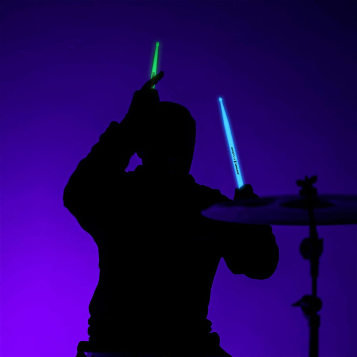 Miwayer Luminous Drum Stick Light Up Drum Sticks1Pair in The Dark Musical Instruments Stage Performance Fluorescent Drumsticks