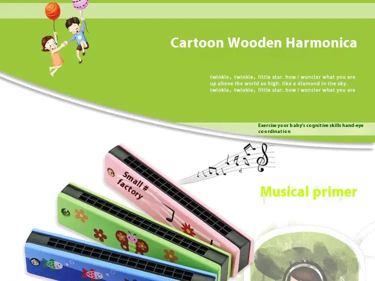 Harmonica Toy for Children - Educational Musical Instrument for Preschool Children Beginner Blowing Toy for Creative Learning