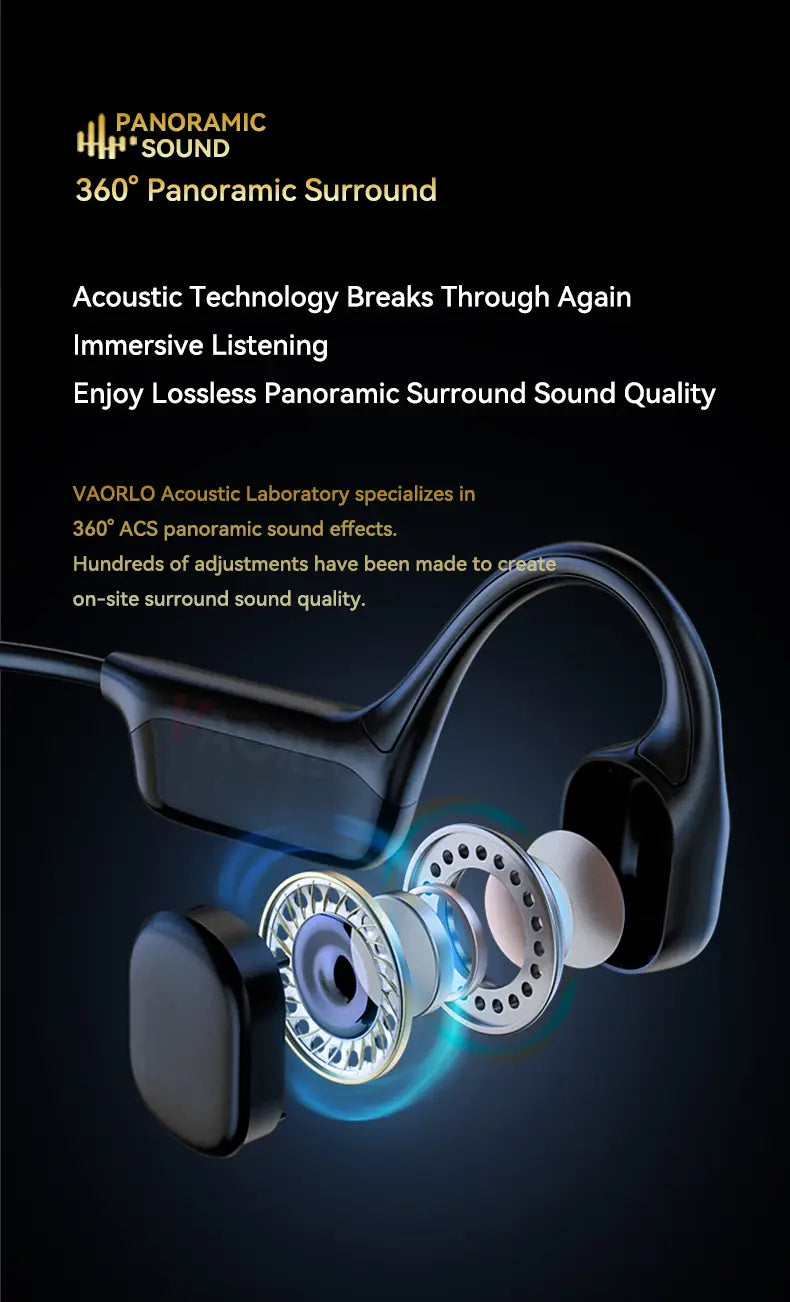 #IPX8 Waterproof Bone Conduction Wireless Headphone Bluetooth 5.4 + 32GB RAM MP3 Player HIFI Music Sport Swimming Headset With Mic