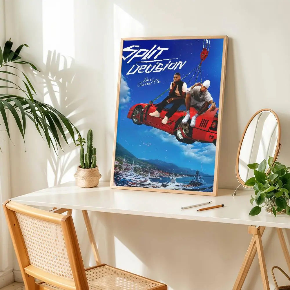 Pop Hip Hop Rapper Santan D-dave Music Album Poster Suitable For Home Living Room Bedroom Office Bar Wall Decoration Sticker