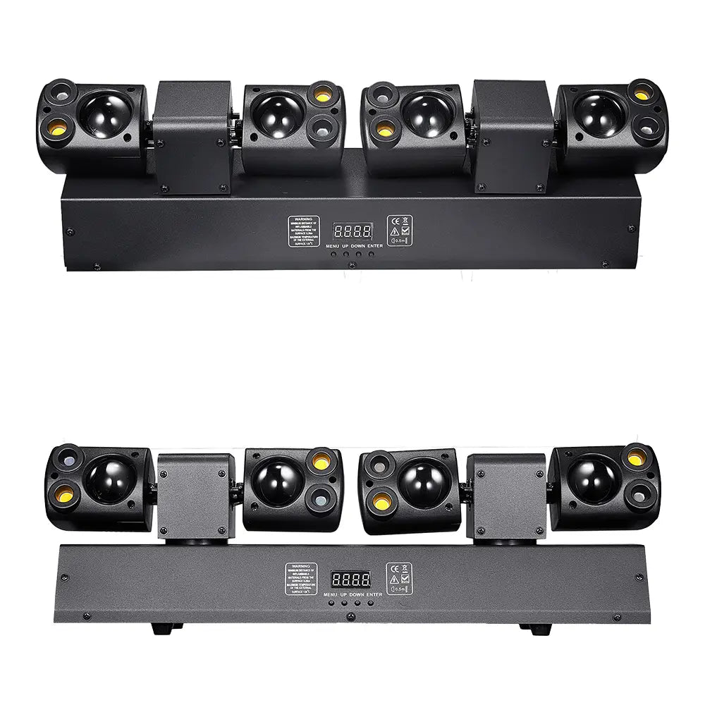 80W LED Moving Head Beam Lights Remote Control Dual-Head Disco Party RGBW DMX512 DJ Equipment Stage Lighting For Event Club Xmas