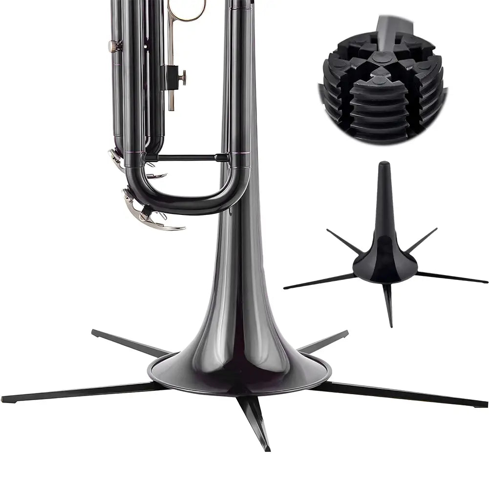 5 Legs Foldable Trumpet Stand Waterproof Portable Placement Rack Trumpet Black Bracket Woodwind Musical Instrument Accessories