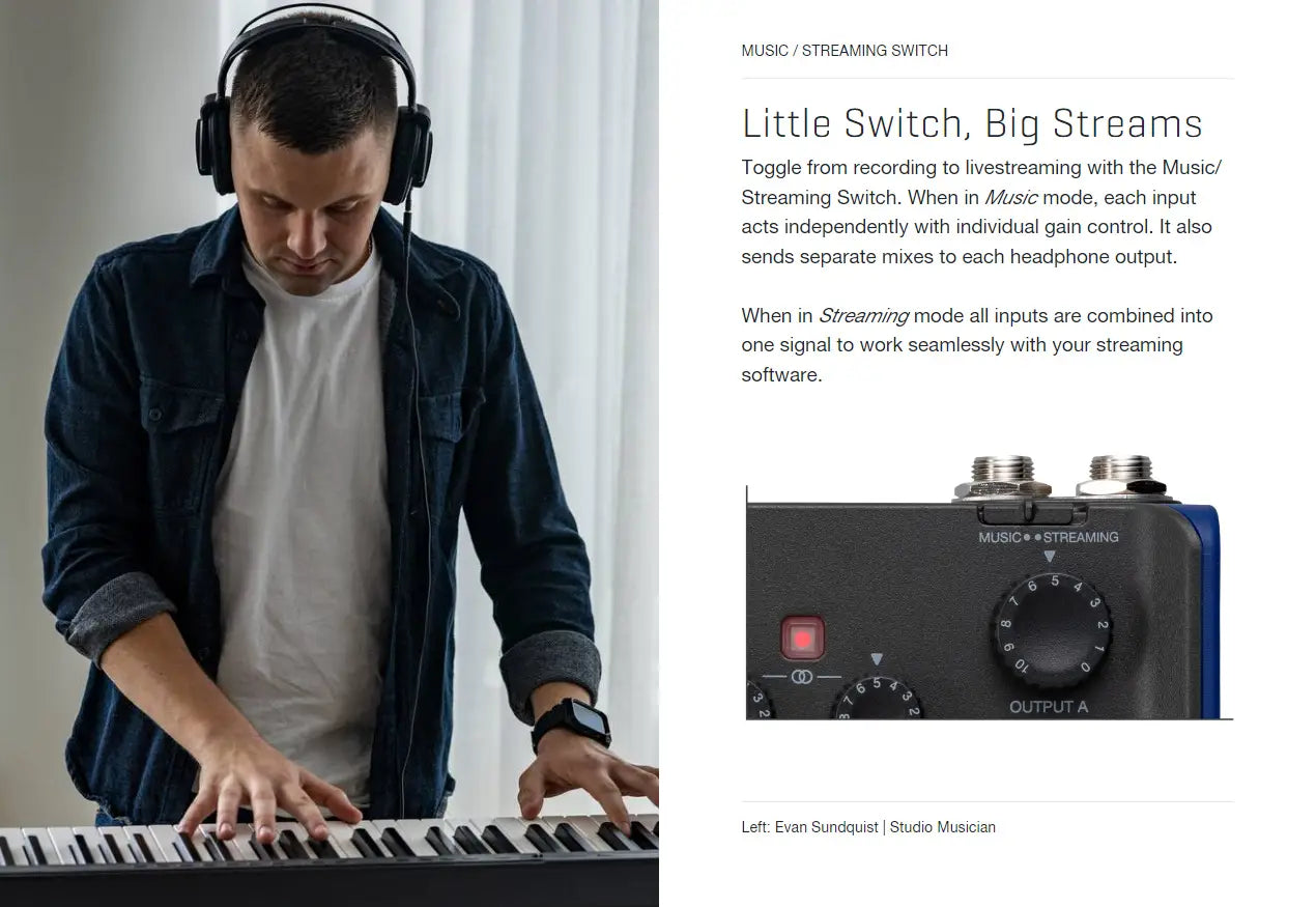 ZOOM AMS-24 USB Audio Interface for Musicians & Podcasters with 2 Inputs 4 Outputs for Recording and Streaming on PC Mac iOS