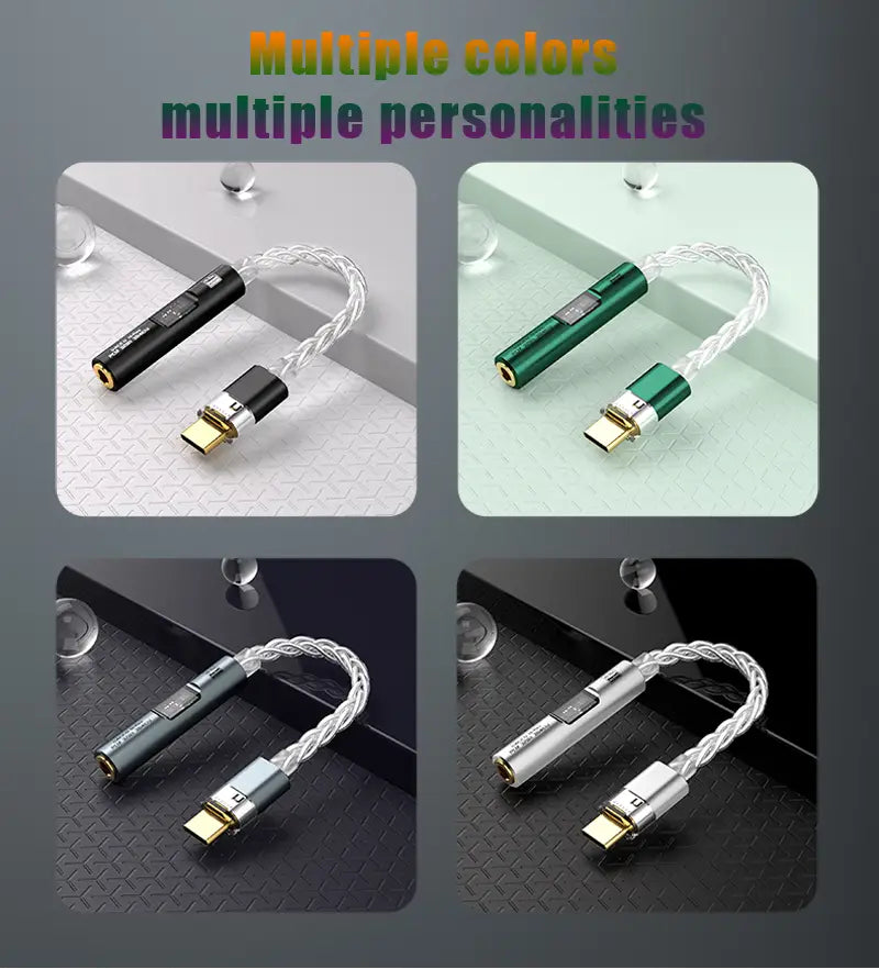 USB Type C to 3.5 mm Jack Adapter Headphone Amp HiFi DAC USB C Audio AUX Converter Decoder CX31993 MAX97220 PCM 32Bit 384KHz