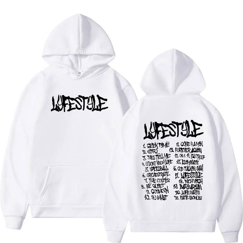 Rapper Yeat Lyfestyle Album Print Hoodie Men Hip Hop Fashion Oversized Sweatshirt Y2k Unisex Vintage Pullover Hoodies Streetwear