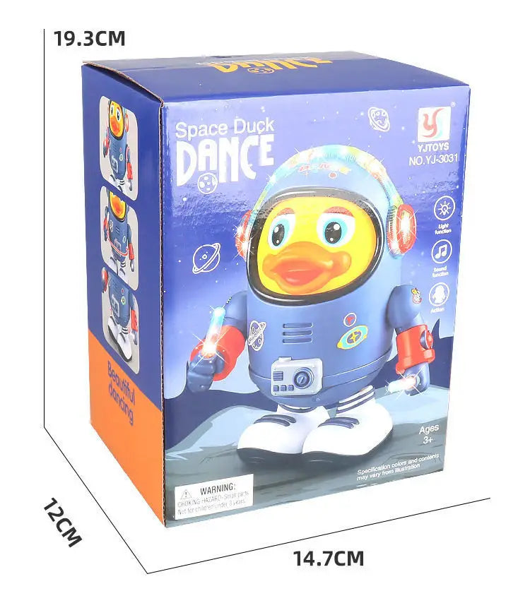 Cartoon Space Duck Dancing Astronaut Electric Dancing Colorful Flashing And Sound Musical Interactive Educational Toys Kids Gift
