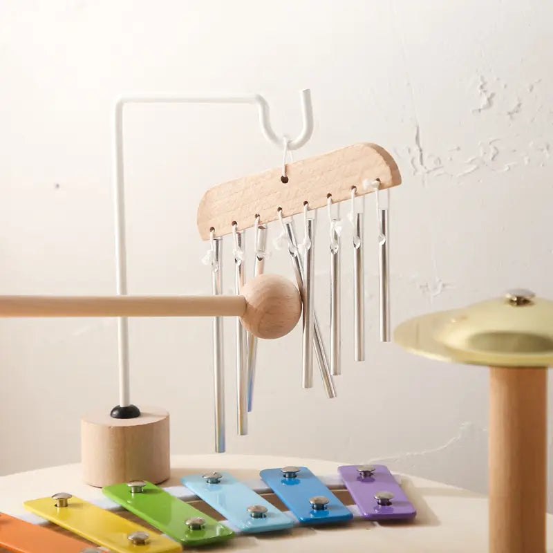Baby Educational Toys Wooden Aeolian Bells Montessori Children’s Musical Toys Xylophone Newborn Birthday Gifts Music Table Toys