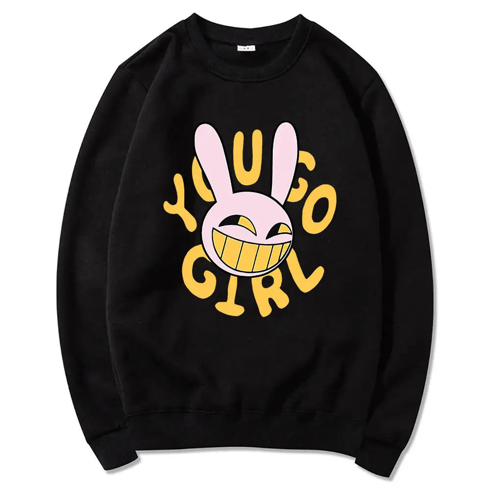 YOU GO GIRL Digital Circus Jax Hoodie Fashion Women Harajuku Funny Cute Rabbit Hoodie Unisex Cartoon Vintage Pullover Sweatshirt