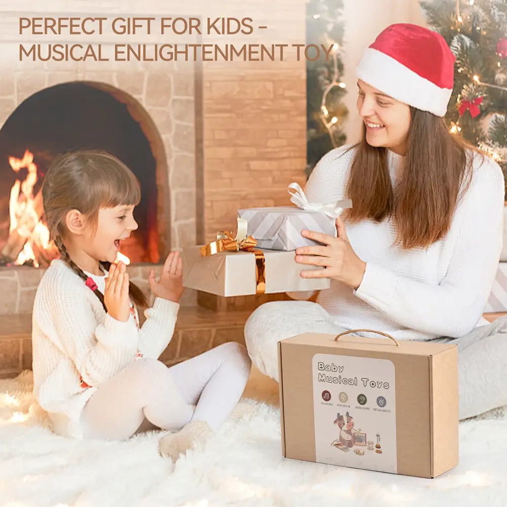 7pc Sets Music Toys for Children Music Instruments Girl Toys Wooden Cartoon Educational Instruments Children’s Toys Instruments