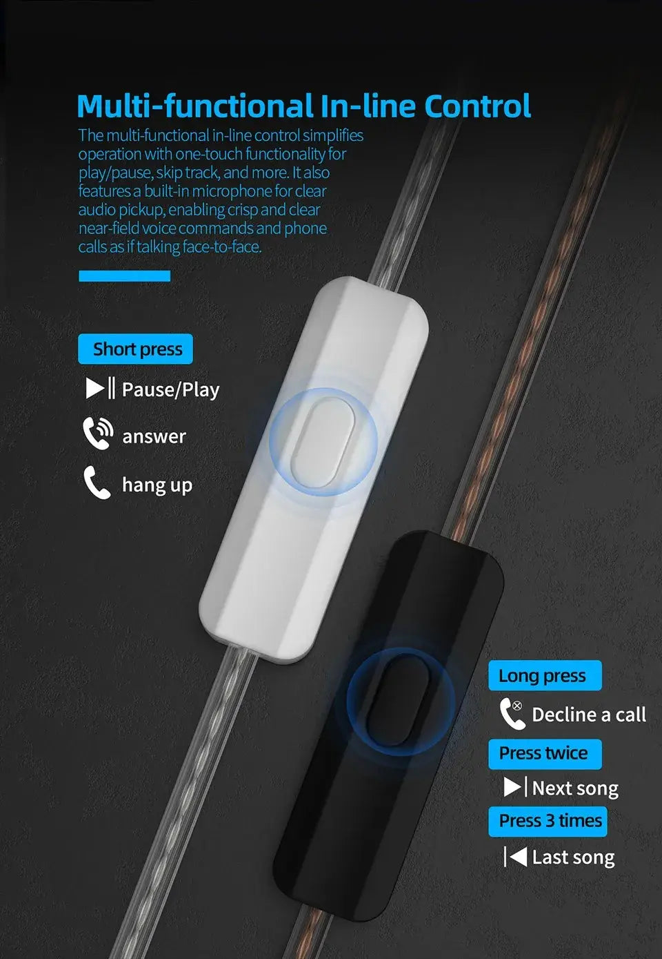 New KZ EDC PRO HIFI 3.5MM AUX Wired Earphone Dynamic High Performance Monitor In-Ear Earbuds Detachable Cable Harman EDXPRO Lite