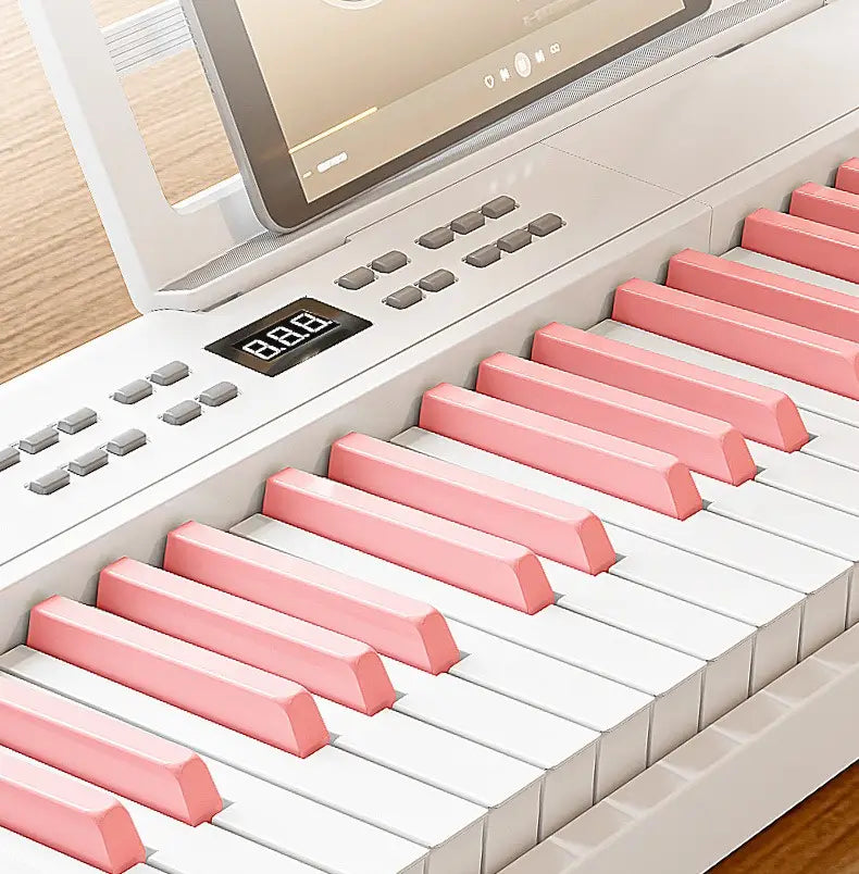Folding Piano 61 Keys Electronic Piano Portable Children’s Musical Pianos Professional Music Keyboard Beginners Midi Control