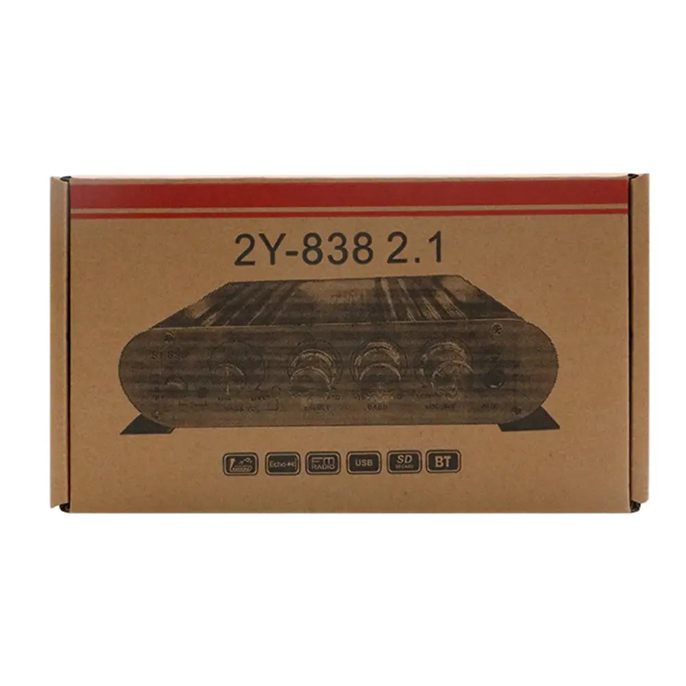 ST-838 Home Theater Amplifiers HiFi 2.1 Channel Power Amplifier Stereo Bass Sound Car Home Amp Media Player Subwoofer Amplifier
