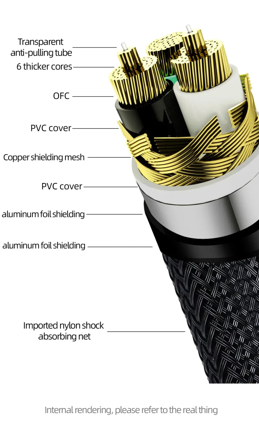 ATAUDIO HiFi EU Power Audio Cable High Quality 6N OFC Double Shielded with Gold-plated Plug AC Power Kabel for Speaker Amplifier