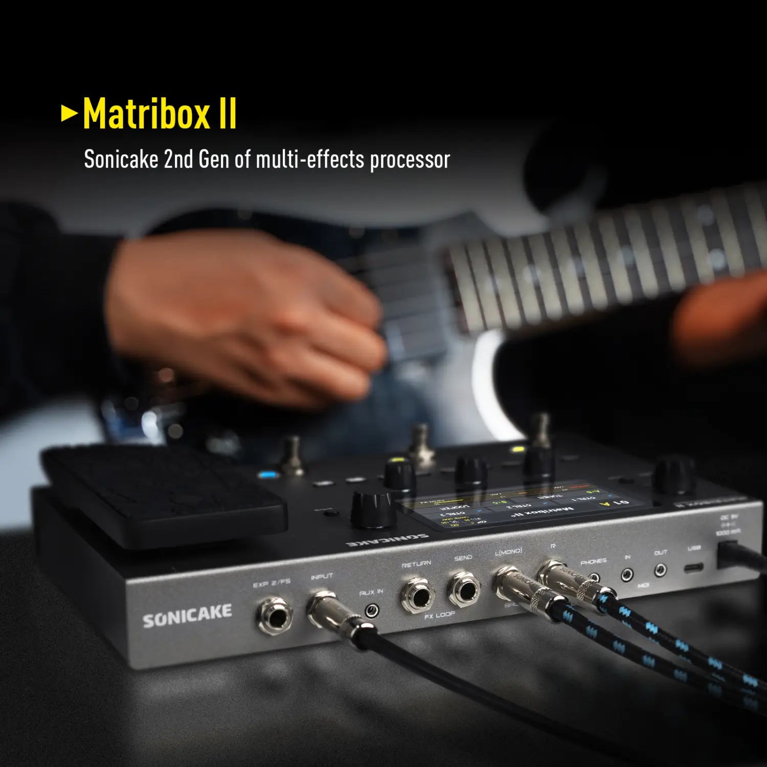 SONICAKE Matribox II Guitar Bass Amp Modeling Multi-Effects Processor with Expression Pedal FX Loop MIDI Stereo USB EU US Power