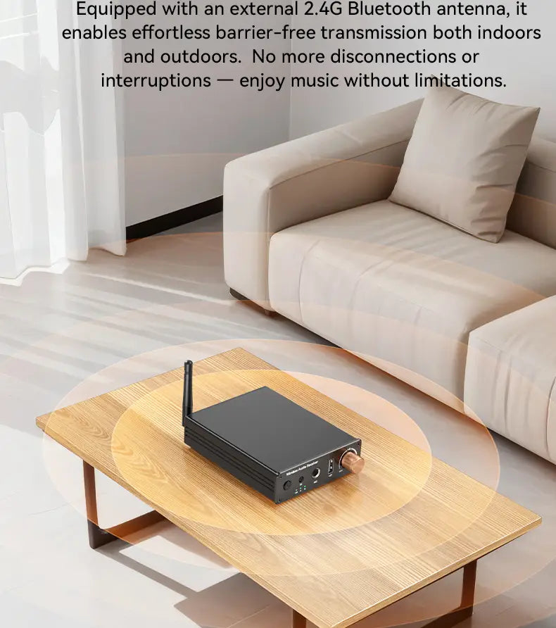 Bluetooth-compatible 6.0 Audio Receiver 3.5mm AUX RCA USB 6.5MM Microphone Music Wireless Adapter with Remote Control for TV PC