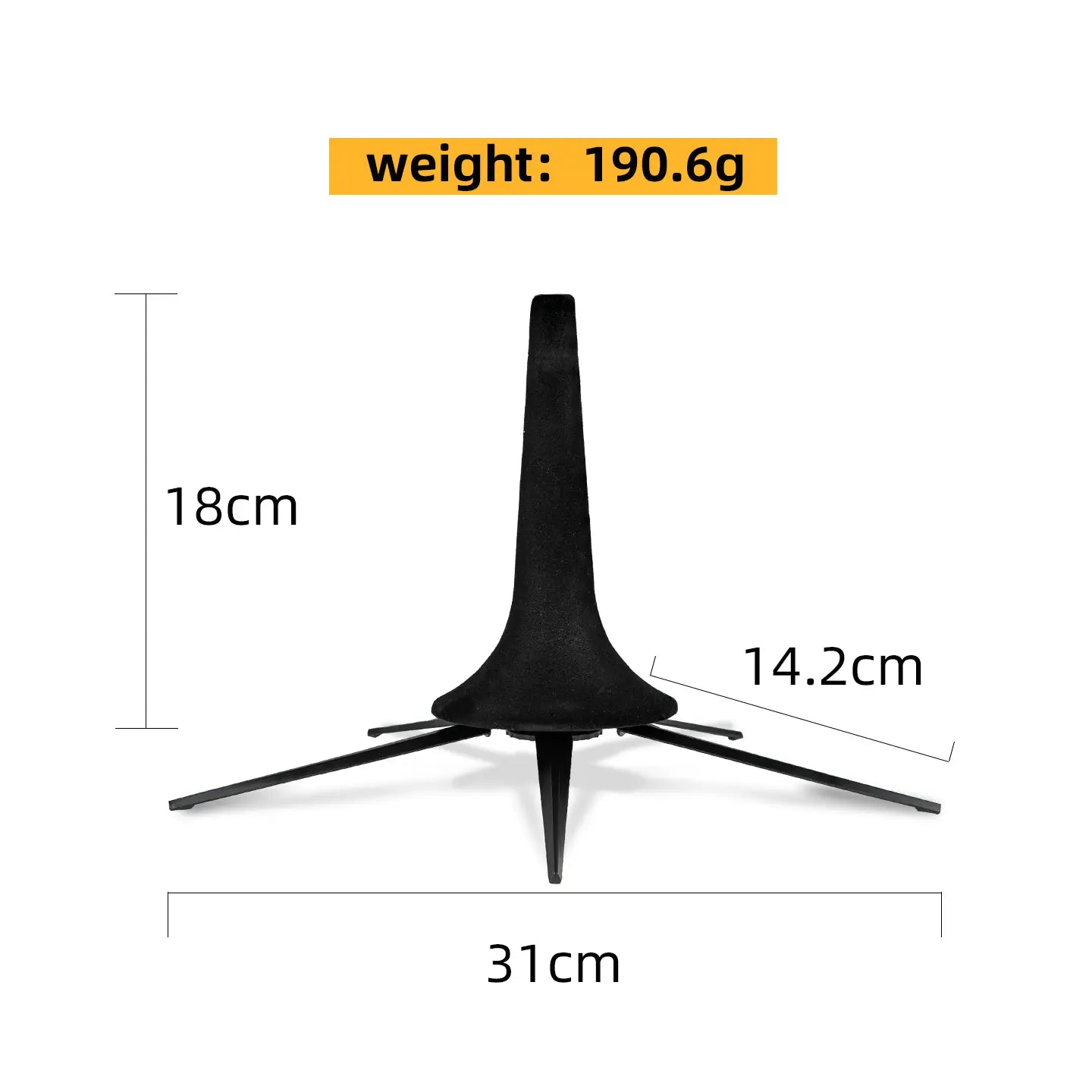 B-Flat Trumpet Instrument Stand Trumpet Rack Display Stand Portable Foldable Can Be Put into the Trumpet Instrument Bell Mouth