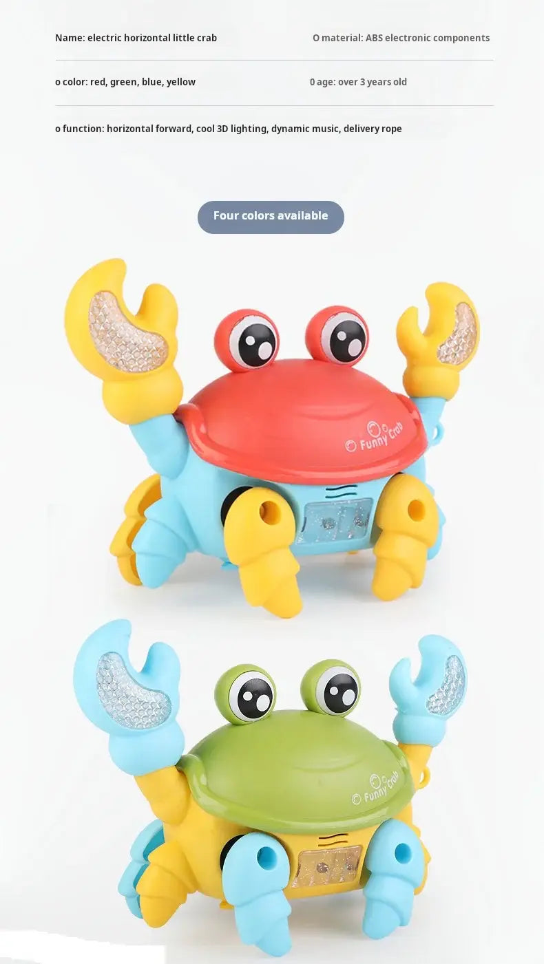 Crawling Crab Toy,Walking Moving Toys for Kids,Children’s Electric Little Crab Toy with Sound and Light Interactive Music Gifts