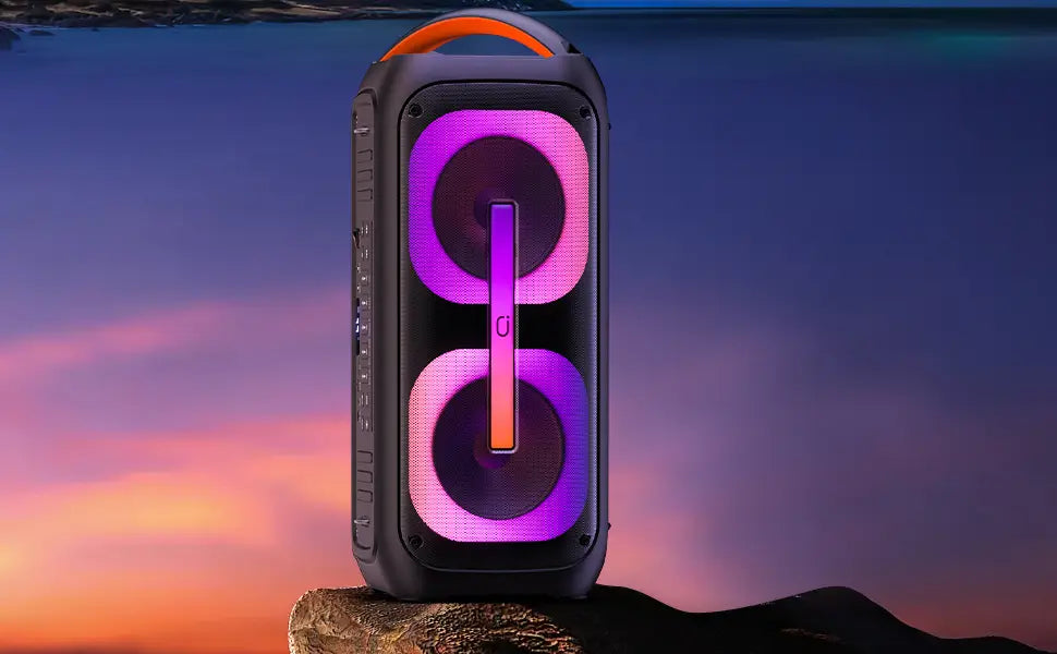 Karaoke Machine with 2 Wireless Microphones,【Dual 60W 6.5’’Subwoofer&400W Peak】Big Loud Bluetooth Party Speaker with Disco Lights