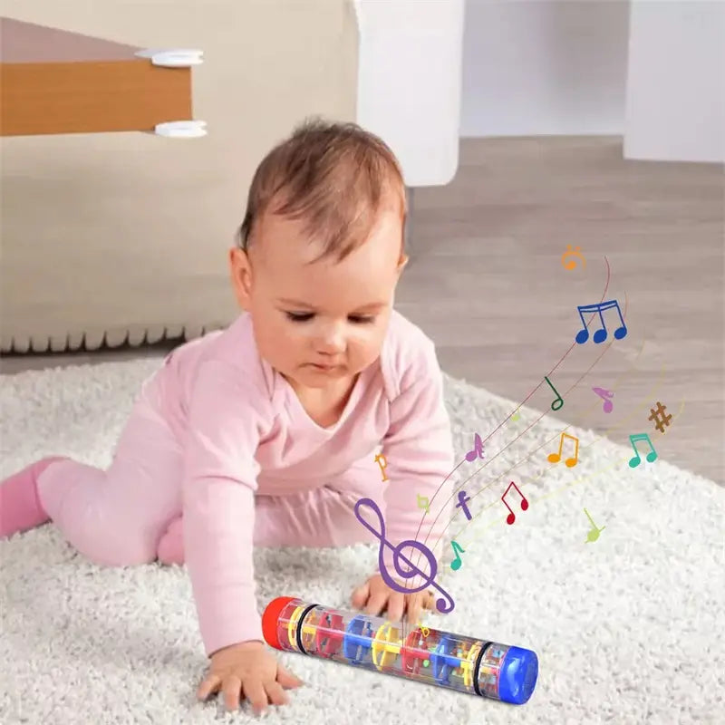 Children’s Musical Instruments Toys for Baby 1 2 3 Years Montessori Kids Rain Rattle Tube Shaker Rainmaker Music Sensory Toys