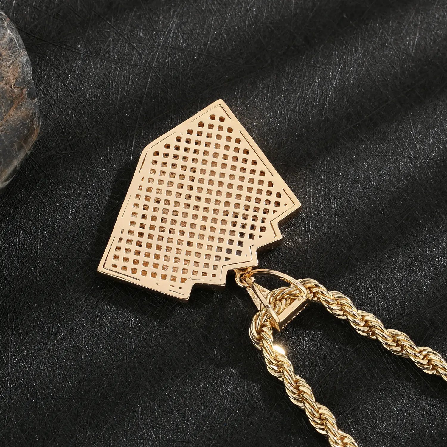 Hiphop Iced Out Playing Card Straight Flush Pendant Men’s PokerAccessories Rock Rap Jewelry