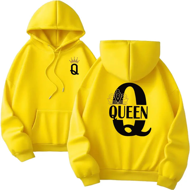 Hot Sales Mens Womens Hoodies King Queen Printing Sweatshirts Versatile Casual Couple’s Clothing Daily Pullover Fall Winter Y2k