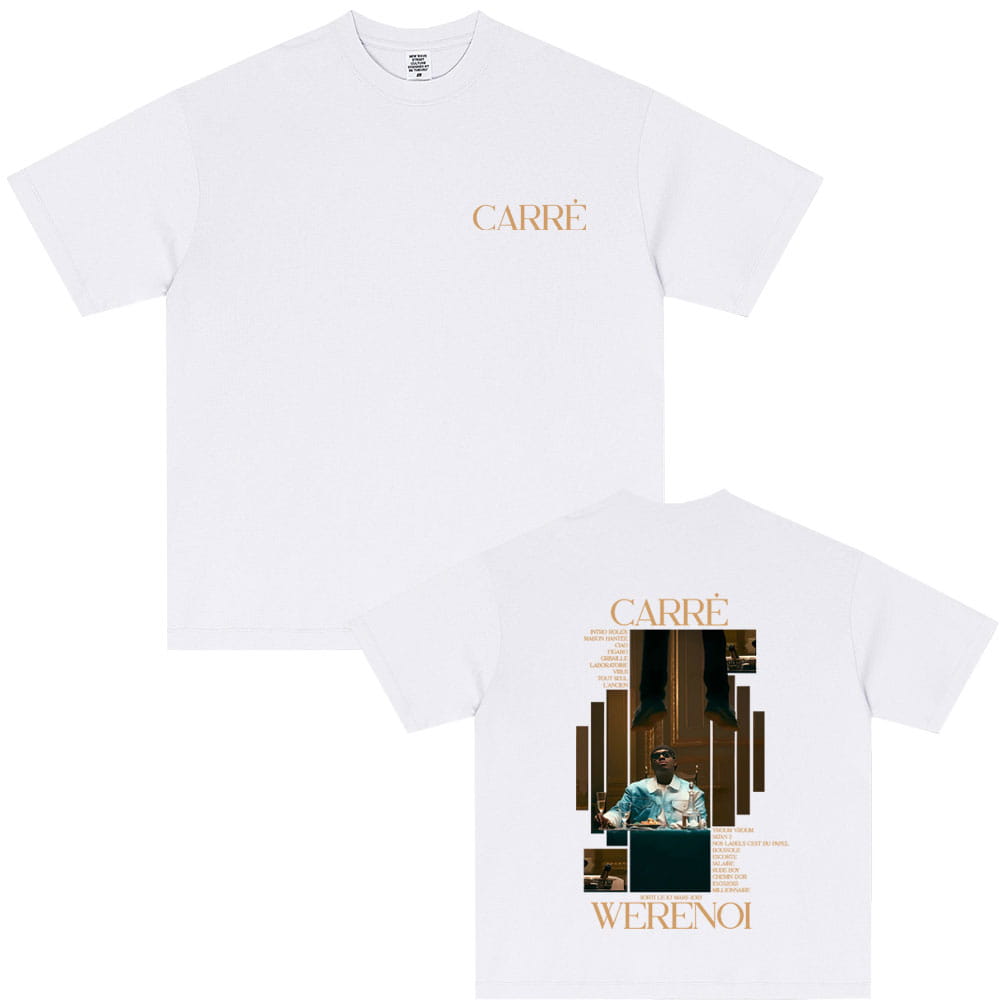 Rapper WeRenoi Carré Album Graphic Print T Shirt Men Women Hip Hop Fashion Pop Music T-shirts Summer Male Casual Vintage Tshirt